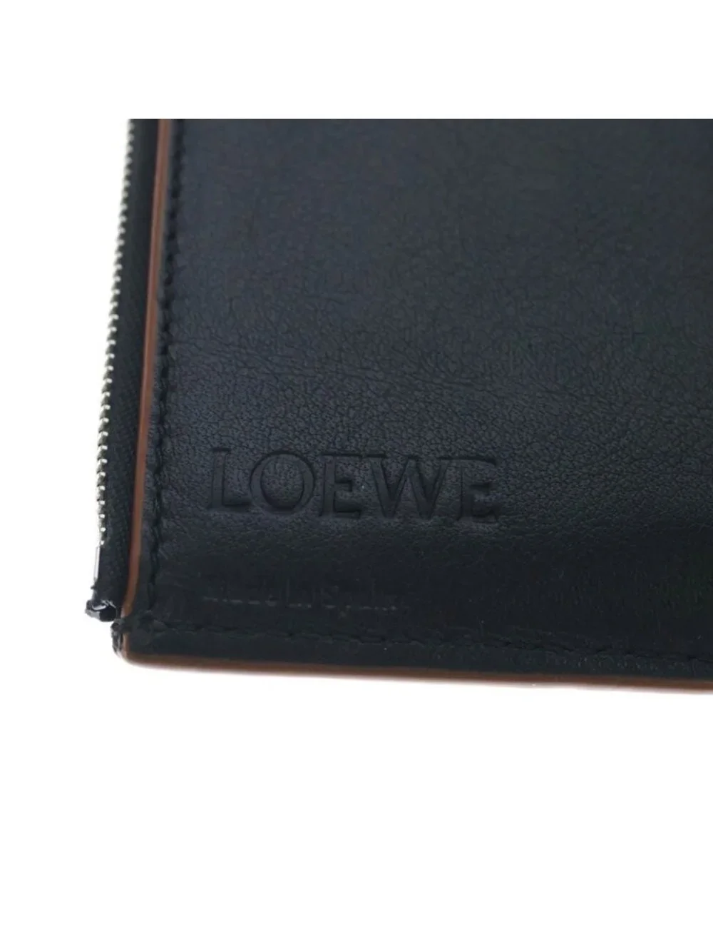 Loewe Anagram Trifold Compact Wallet Silver Black